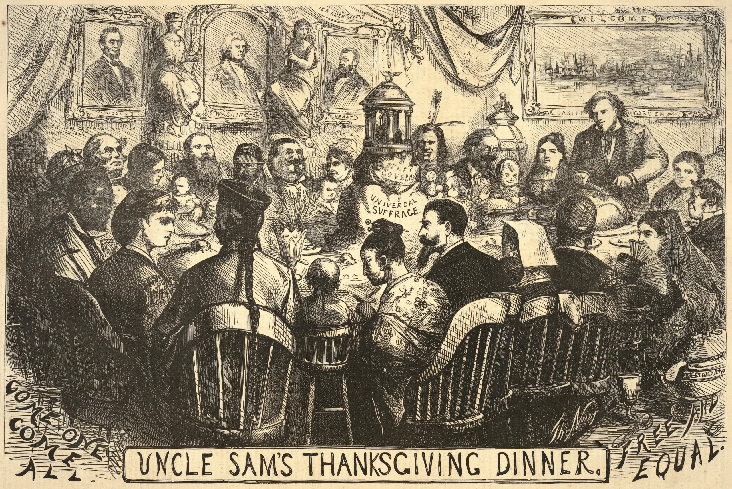 Uncle Sams Thanksgiving Dinner Thomas Nasts Powerful Uncle Sams Thanksgiving Dinner Thomas Nasts Powerful