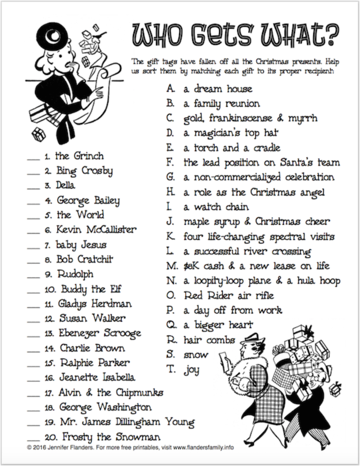 Who Gets What Free Printable Christmas Party Game Who Gets What Free Printable Christmas Party Game