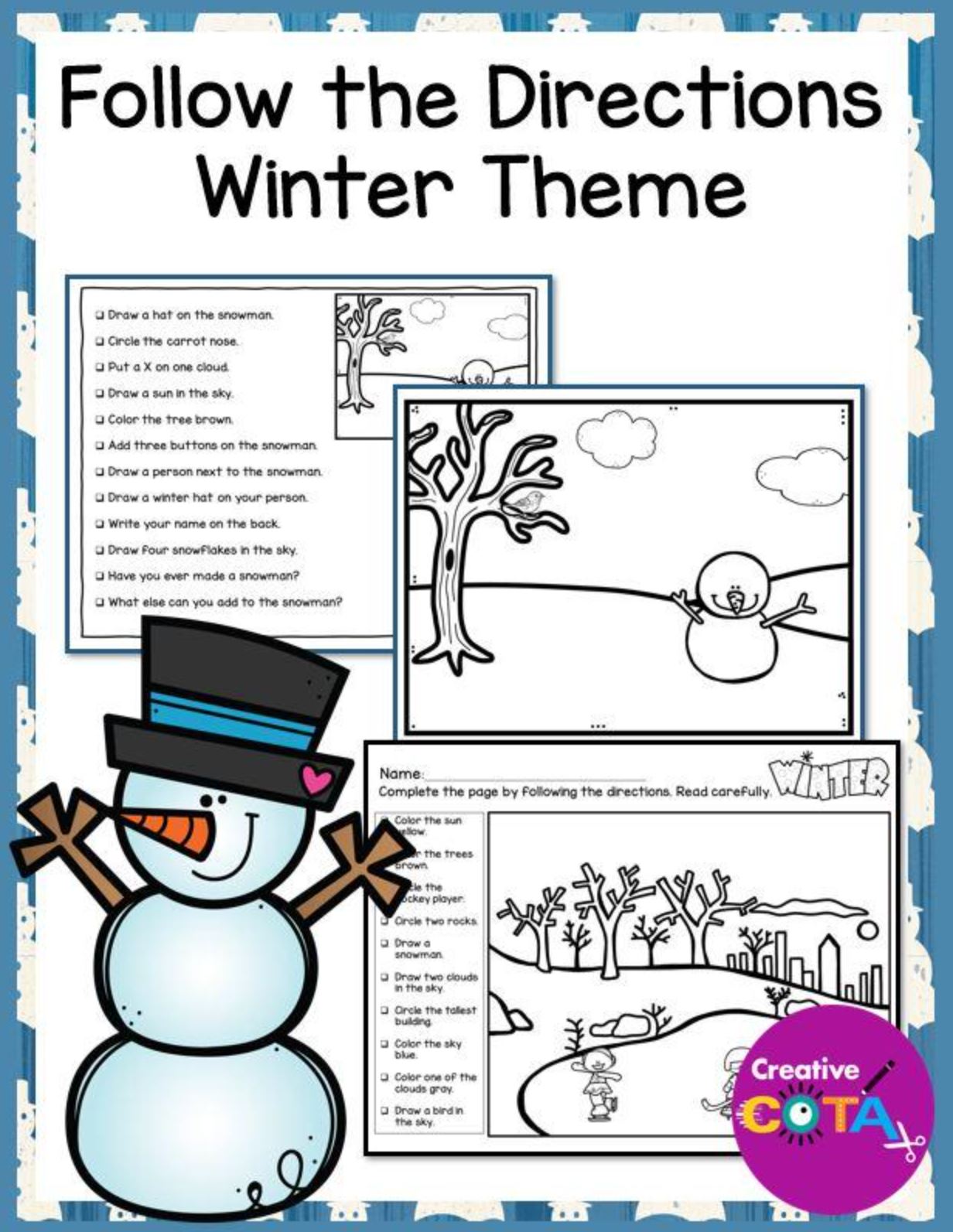 christmas following directions worksheet free christmas following directions worksheet free