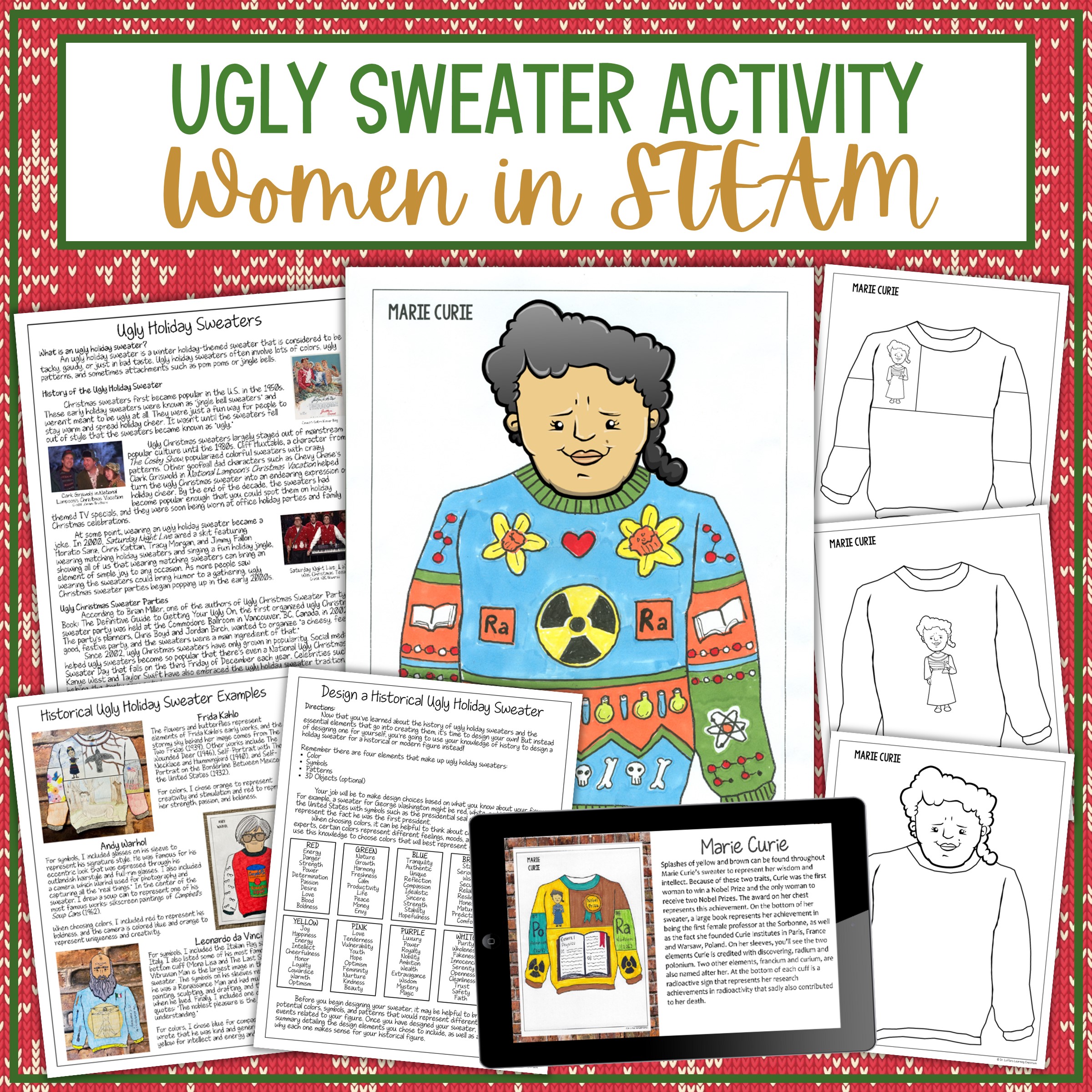 design an ugly christmas sweater worksheet design an ugly christmas sweater worksheet